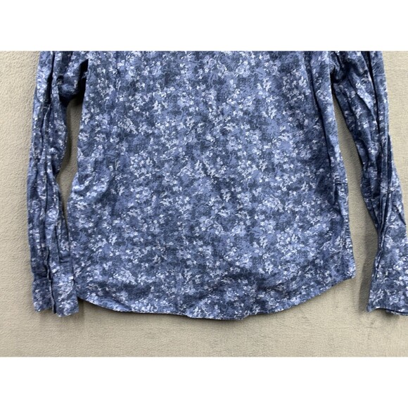 Calvin Klein Jeans Button Up Shirt Mens Size 2XL XXL Blue Floral Long Sleeve - Picture 15 of 16